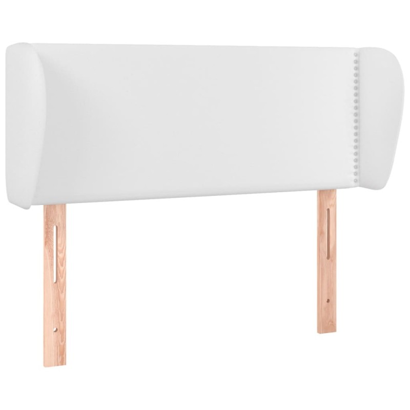vidaXL Κεφαλάρι με Πτερύγια Λευκό 103x23x78/88 εκ.Συνθετικό Δέρμα
