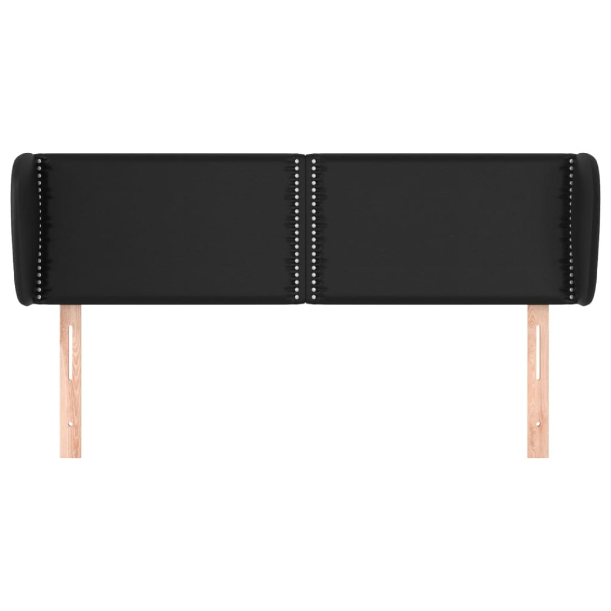 vidaXL Κεφαλάρι με Πτερύγια Μαύρο 147 x 23 x 78/88 εκ. Συνθετικό Δέρμα