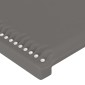 vidaXL Κεφαλάρι με Πτερύγια Γκρι 147x23x78/88 εκ. Συνθετικό Δέρμα