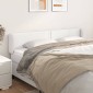 vidaXL Κεφαλάρι με Πτερύγια Λευκό 203 x 23 x 78/88 εκ. Συνθετικό Δέρμα
