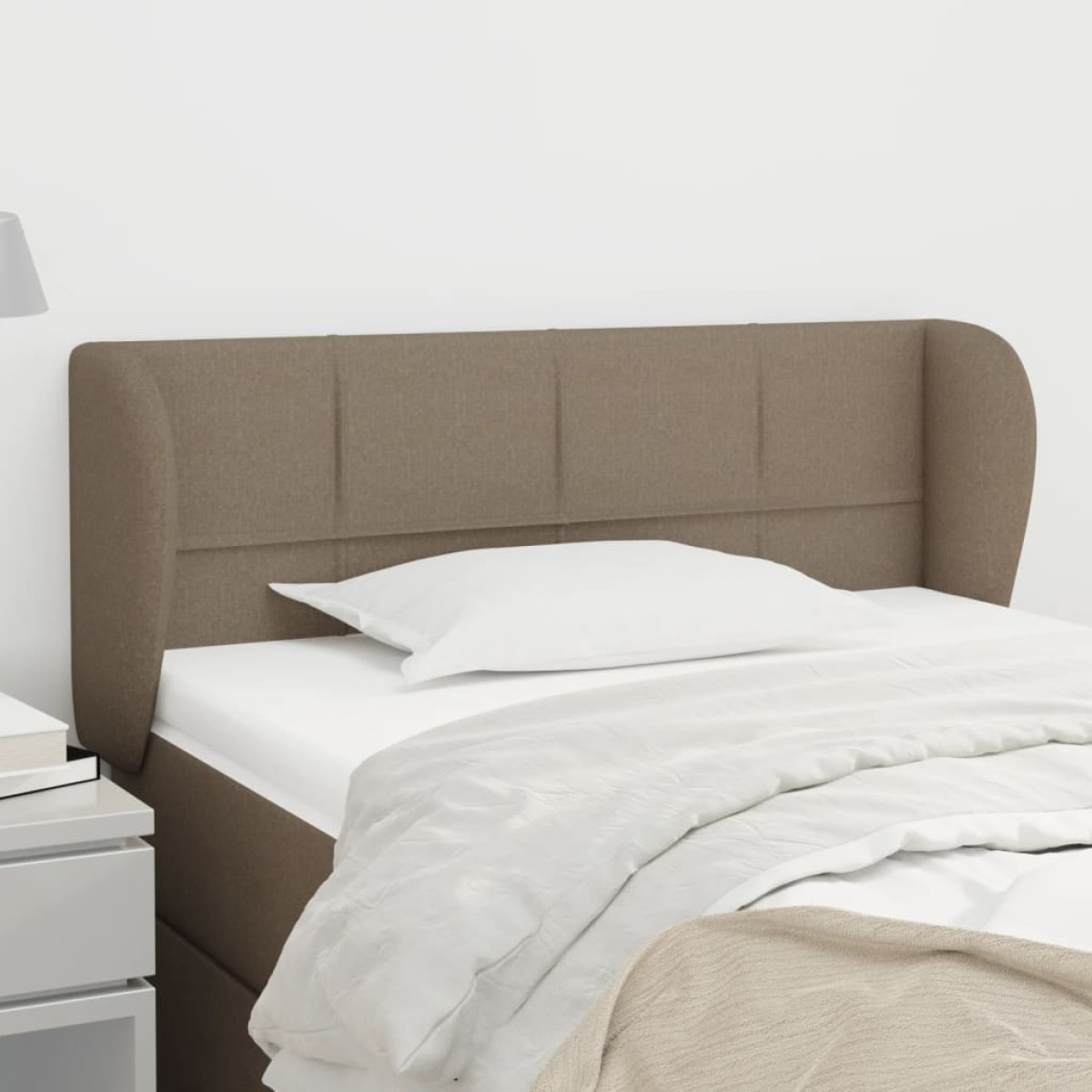 vidaXL Κεφαλάρι με Πτερύγια Taupe 93x23x78/88 εκ. Υφασμάτινο