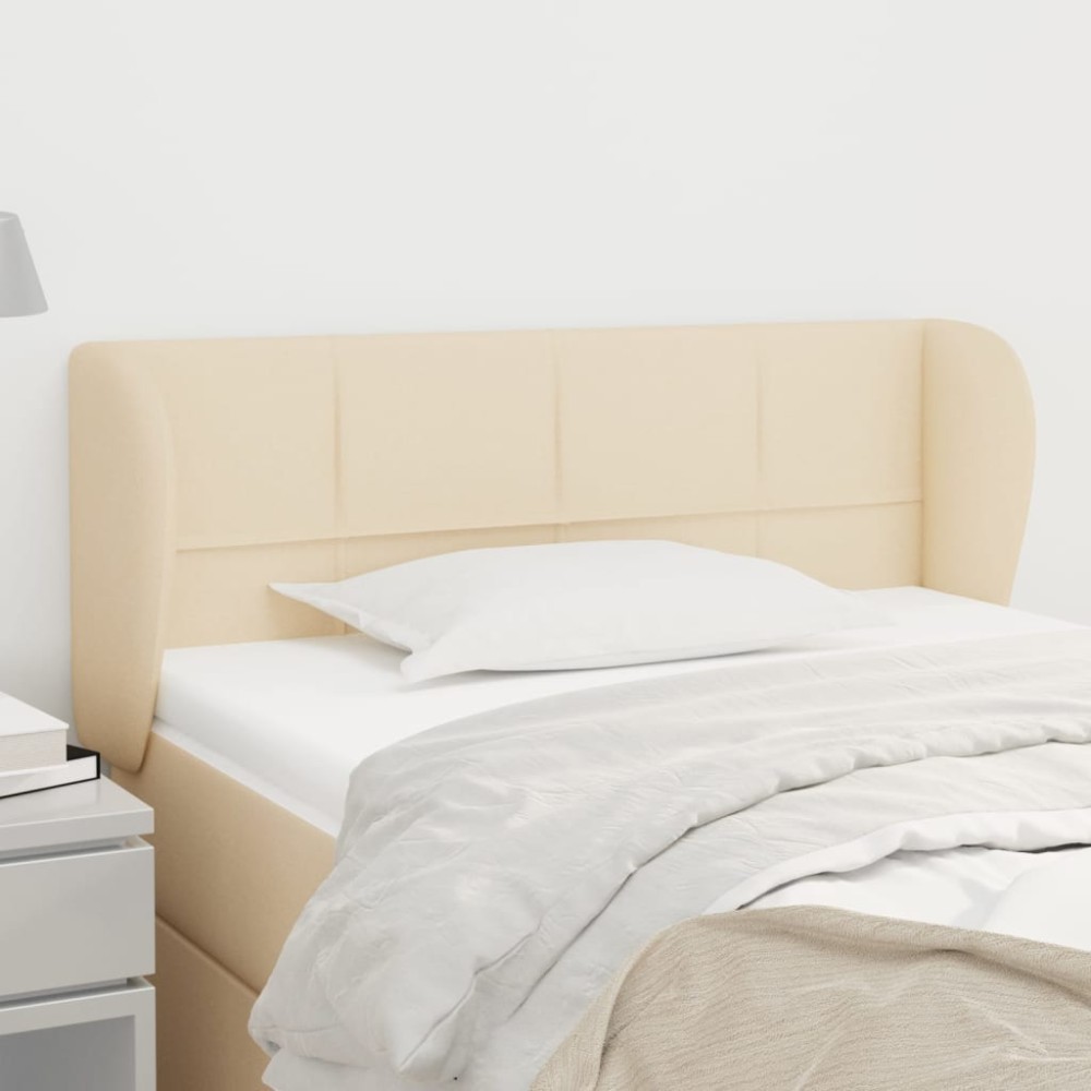 vidaXL Κεφαλάρι με Πτερύγια Κρεμ 93x23x78/88 εκ. Υφασμάτινο