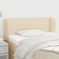 vidaXL Κεφαλάρι με Πτερύγια Κρεμ 103x23x78/88 εκ. Υφασμάτινο