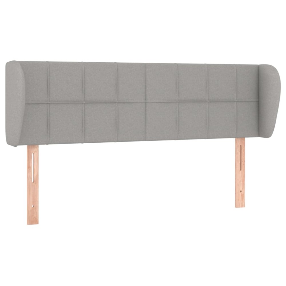 vidaXL Κεφαλάρι με Πτερύγια Ανοιχτό Γκρι 147x23x78/88 εκ. Υφασμάτινο