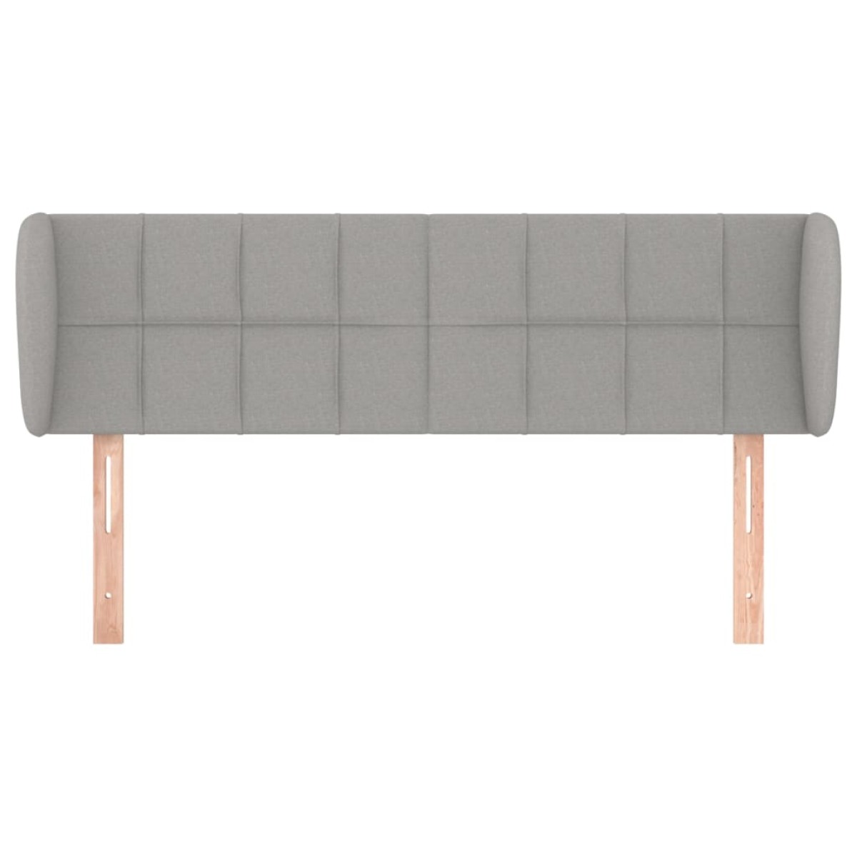 vidaXL Κεφαλάρι με Πτερύγια Ανοιχτό Γκρι 147x23x78/88 εκ. Υφασμάτινο