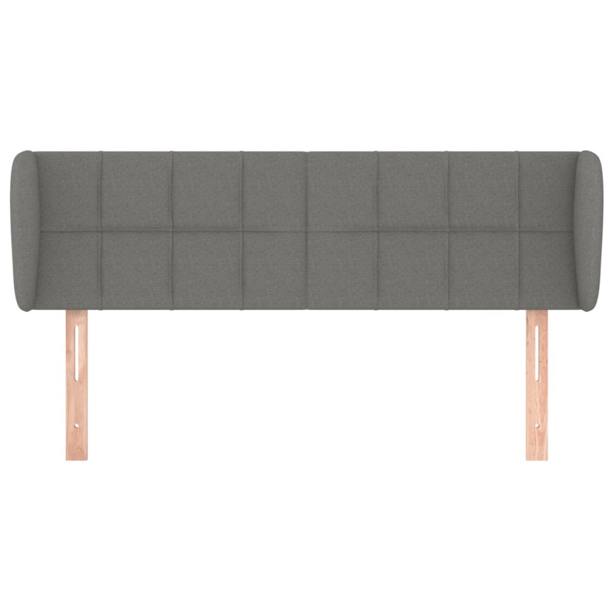 vidaXL Κεφαλάρι με Πτερύγια Σκούρο Γκρι 147 x 23 x 78/88εκ. Υφασμάτινο