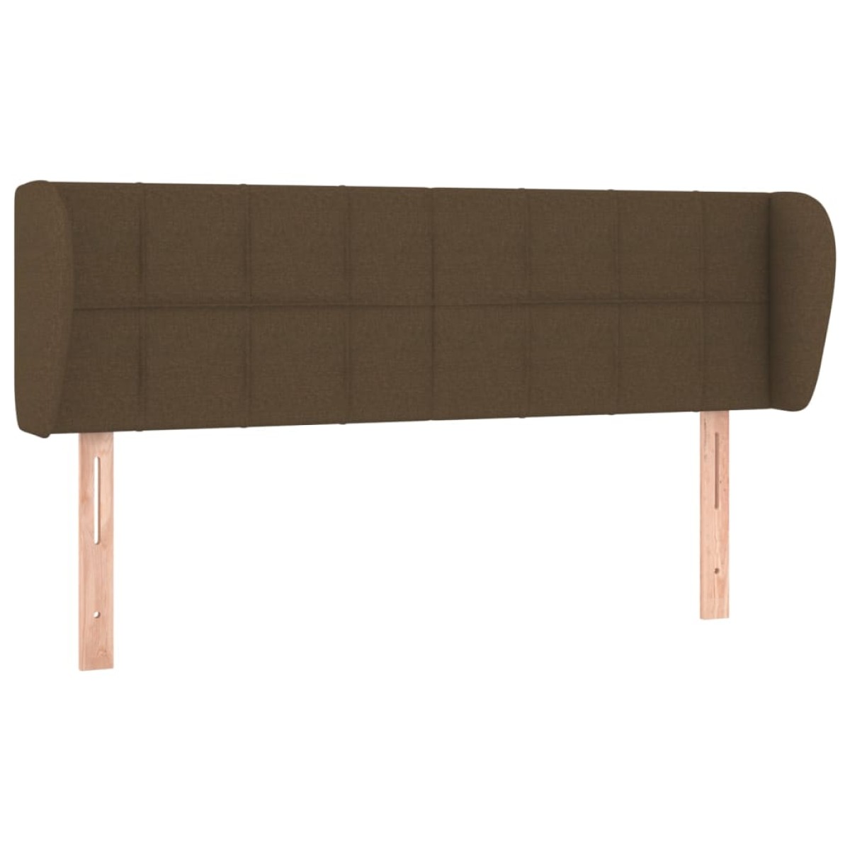 vidaXL Κεφαλάρι με Πτερύγια Σκούρο Καφέ 147 x 23 x 78/88εκ. Υφασμάτινο