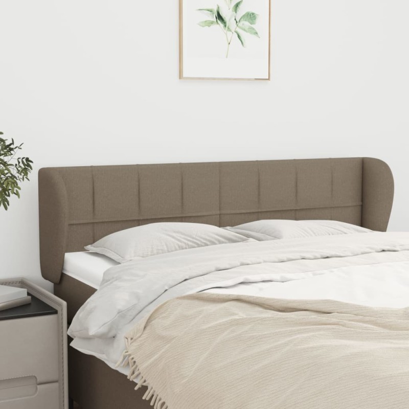 vidaXL Κεφαλάρι με Πτερύγια Taupe 147 x 23 x 78/88 εκ. Υφασμάτινο