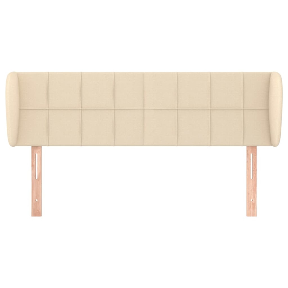 vidaXL Κεφαλάρι με Πτερύγια Κρεμ 147 x 23 x 78/88 εκ. Υφασμάτινο