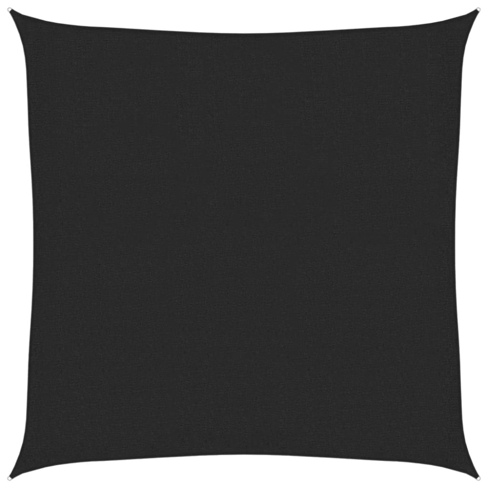 vidaXL Πανί Σκίασης Μαύρο 3,6 x 3,6 μ. από HDPE 160 γρ./μ²