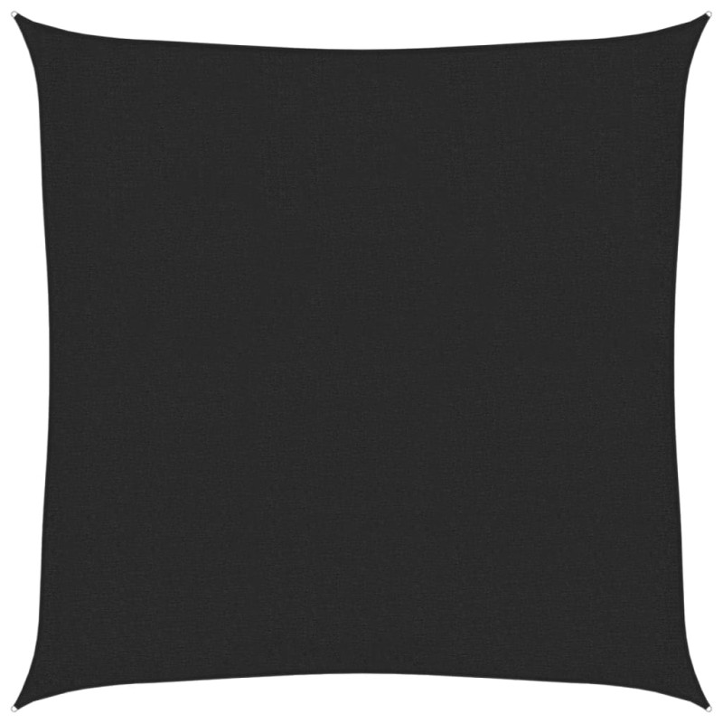 vidaXL Πανί Σκίασης Μαύρο 3,6 x 3,6 μ. από HDPE 160 γρ./μ²