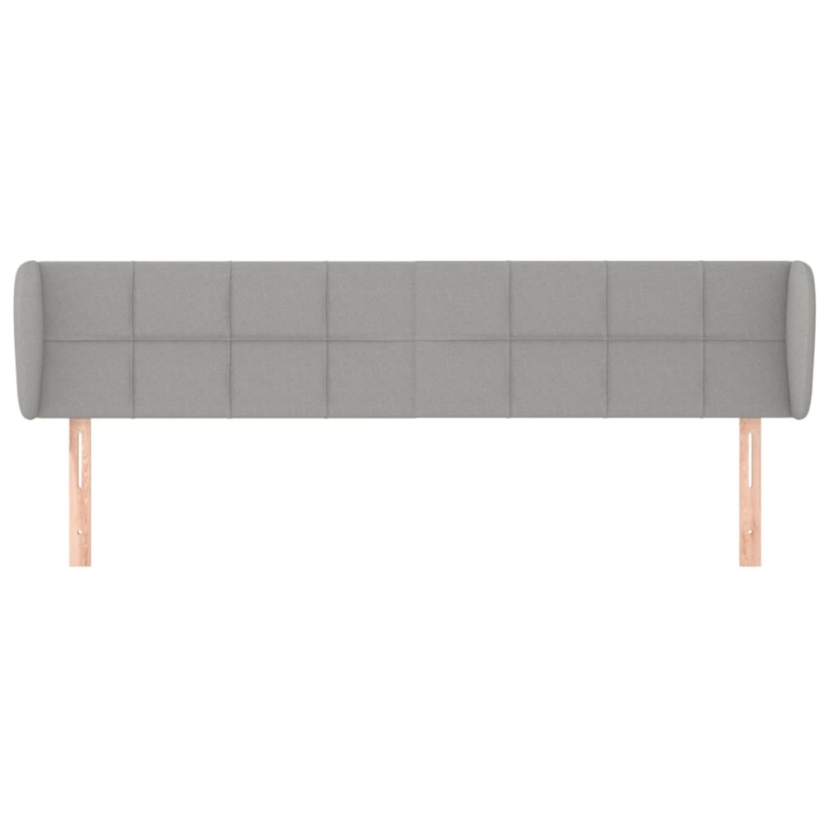 vidaXL Κεφαλάρι με Πτερύγια Ανοιχτό Γκρι 163x23x78/88 εκ. Υφασμάτινο