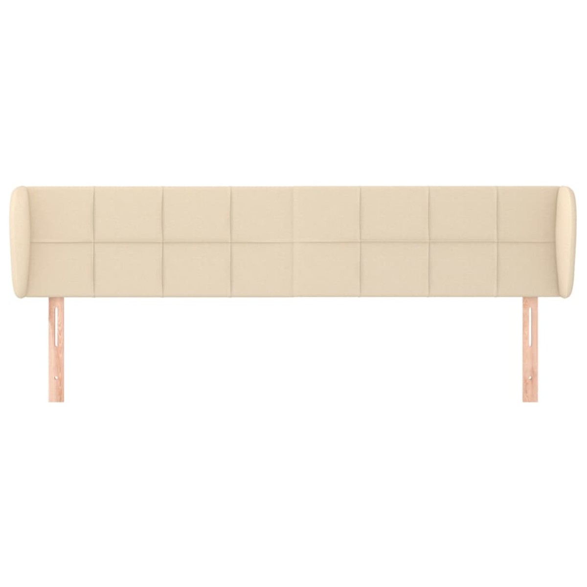 vidaXL Κεφαλάρι με Πτερύγια Κρεμ 163x23x78/88 εκ. Υφασμάτινο