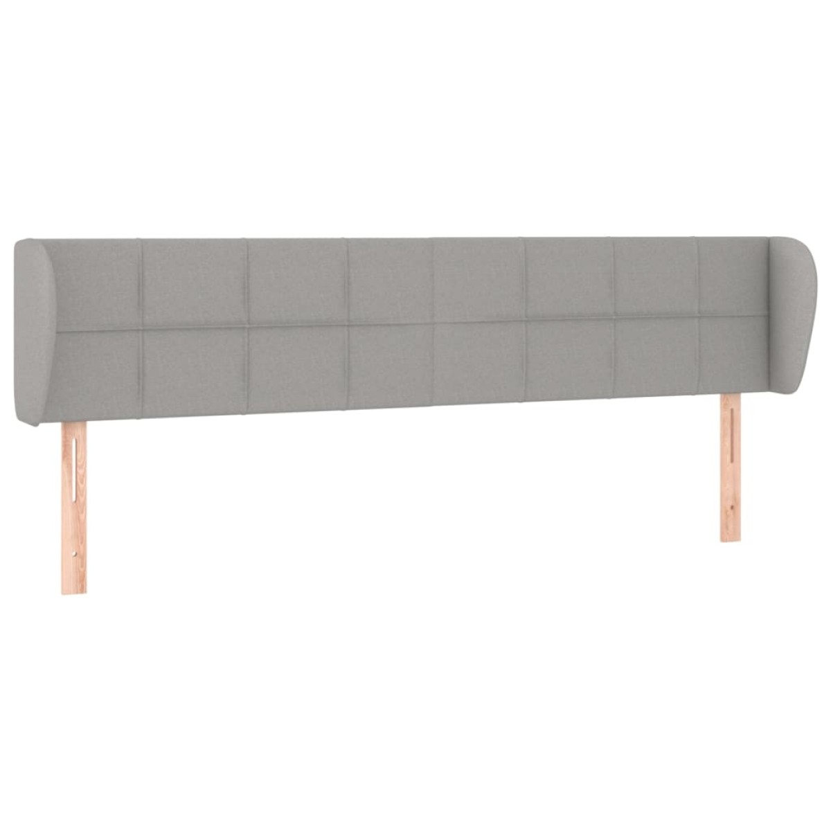 vidaXL Κεφαλάρι με Πτερύγια Ανοιχτό Γκρι 183x23x78/88 εκ. Υφασμάτινο