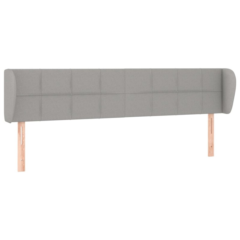 vidaXL Κεφαλάρι με Πτερύγια Ανοιχτό Γκρι 183x23x78/88 εκ. Υφασμάτινο
