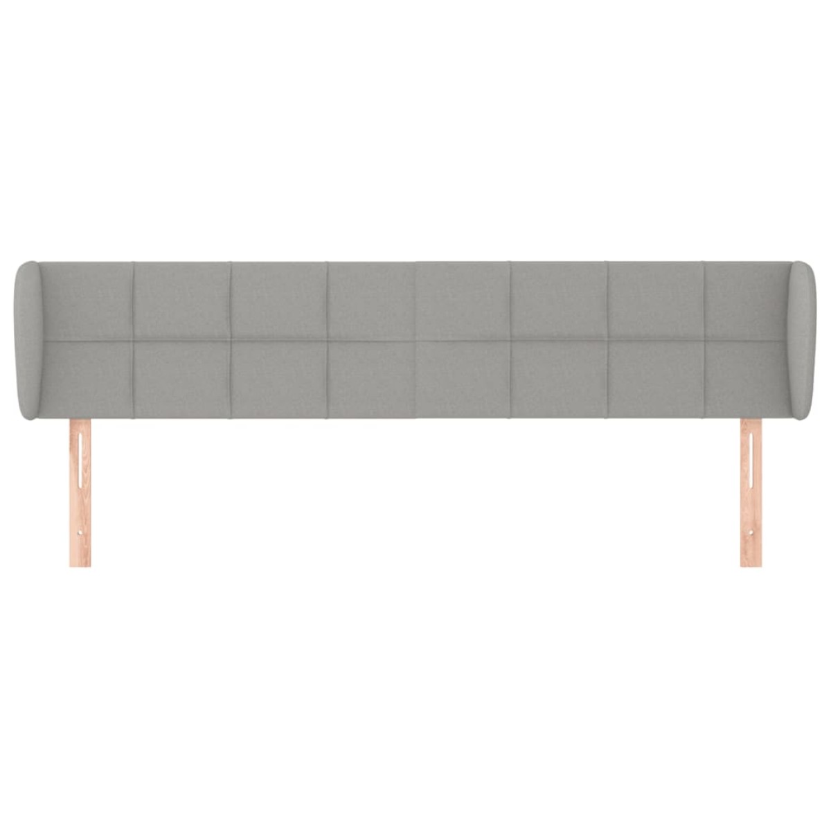 vidaXL Κεφαλάρι με Πτερύγια Ανοιχτό Γκρι 183x23x78/88 εκ. Υφασμάτινο