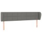 vidaXL Κεφαλάρι με Πτερύγια Σκούρο Γκρι 183x23x78/88 εκ. Υφασμάτινο