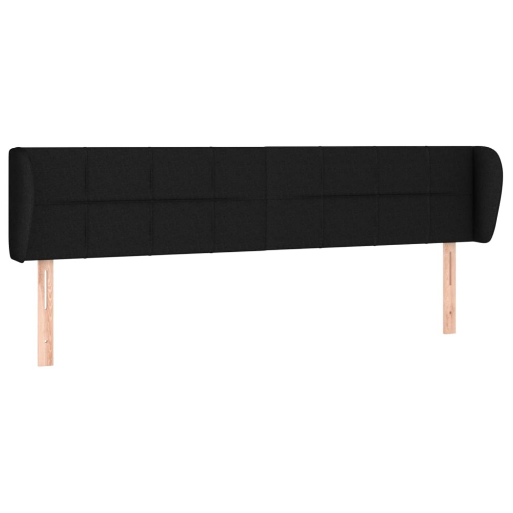 vidaXL Κεφαλάρι με Πτερύγια Μαύρο 183x23x78/88 εκ. Υφασμάτινο