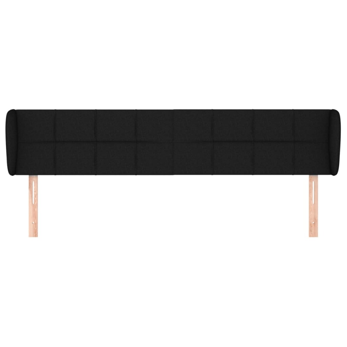 vidaXL Κεφαλάρι με Πτερύγια Μαύρο 183x23x78/88 εκ. Υφασμάτινο