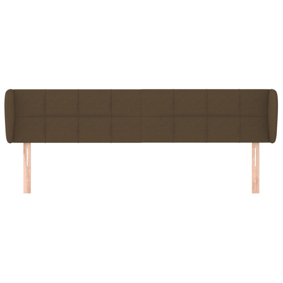 vidaXL Κεφαλάρι με Πτερύγια Σκούρο Καφέ 183x23x78/88 εκ. Υφασμάτινο