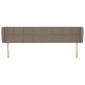 vidaXL Κεφαλάρι με Πτερύγια Taupe 203 x 23 x 78/88 εκ. Υφασμάτινο