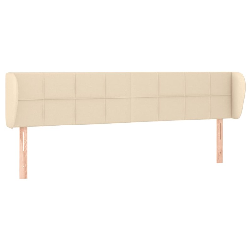 vidaXL Κεφαλάρι με Πτερύγια Κρεμ 203 x 23 x 78/88 εκ. Υφασμάτινο
