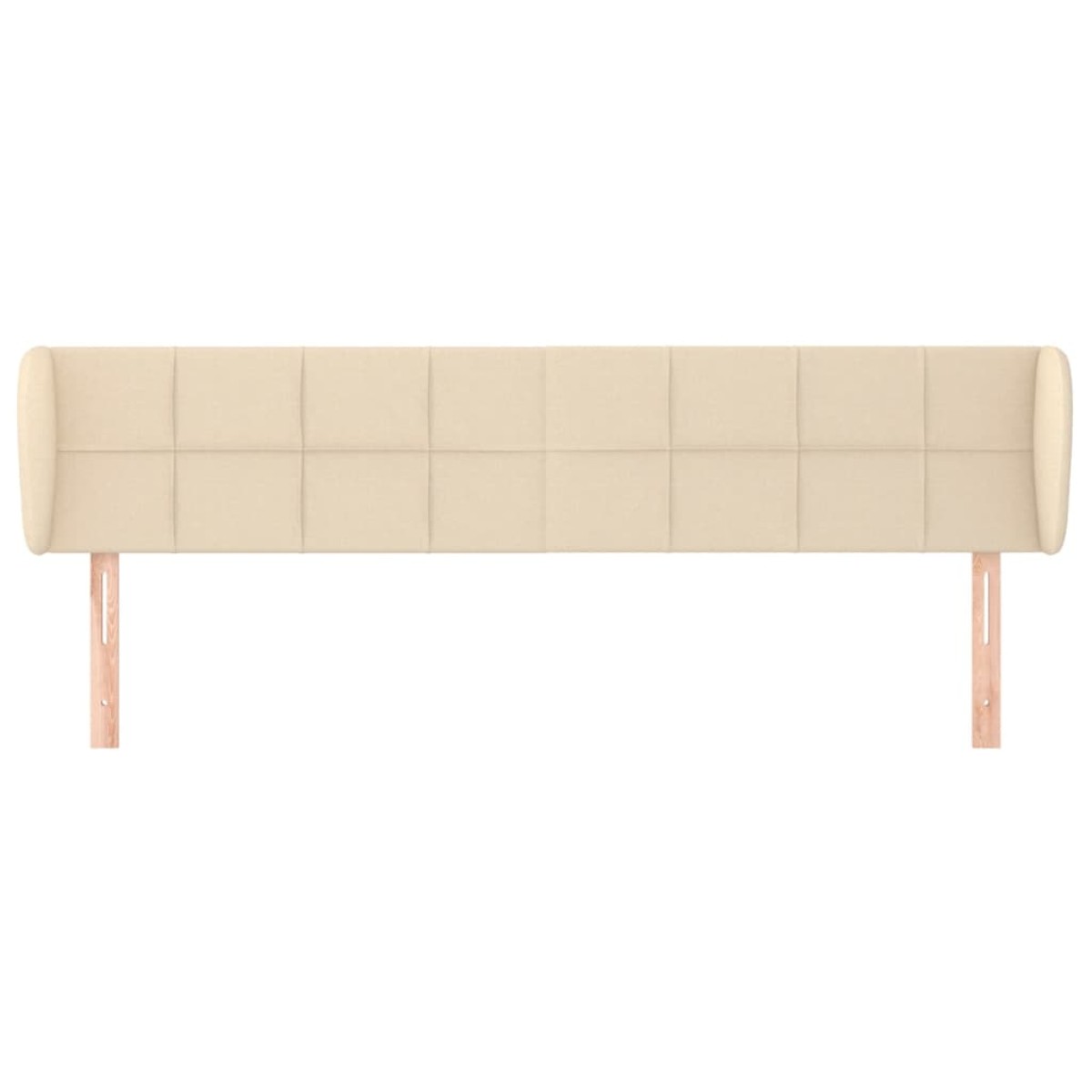 vidaXL Κεφαλάρι με Πτερύγια Κρεμ 203 x 23 x 78/88 εκ. Υφασμάτινο