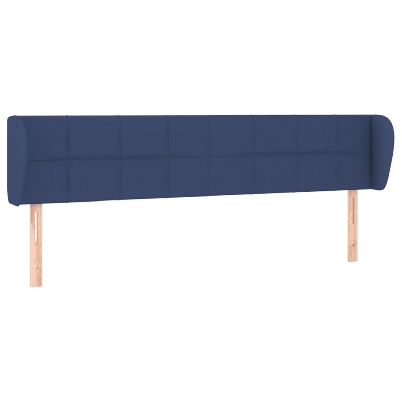 vidaXL Κεφαλάρι με Πτερύγια Μπλε 203 x 23 x 78/88 εκ. Υφασμάτινο