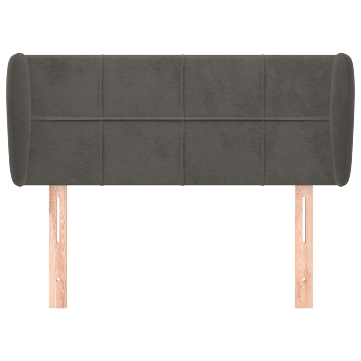 vidaXL Κεφαλάρι με Πτερύγια Σκούρο Γκρι 83x23x78/88 εκ. Βελούδινο