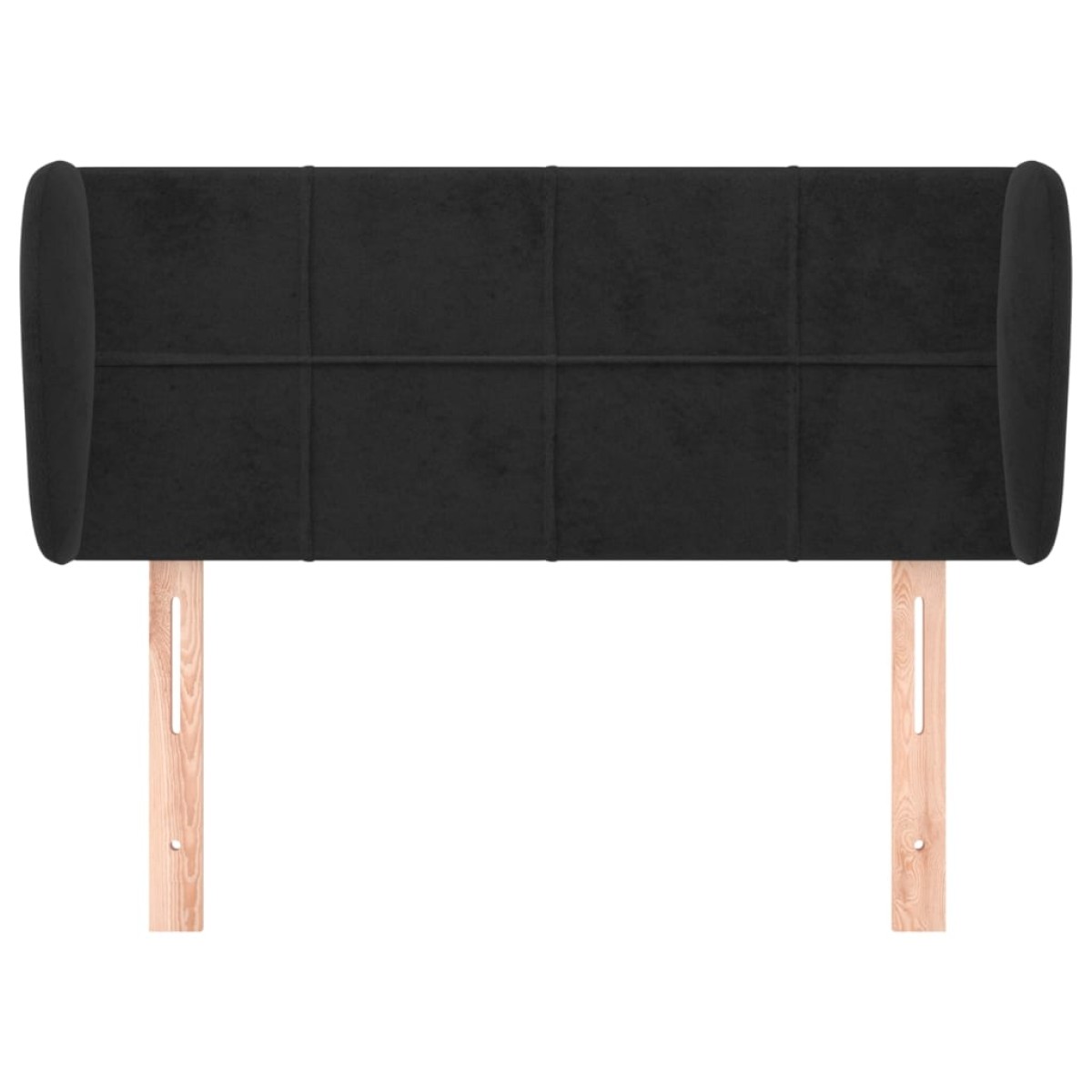 vidaXL Κεφαλάρι με Πτερύγια Μαύρο 83 x 23 x 78/88 εκ. Βελούδινο