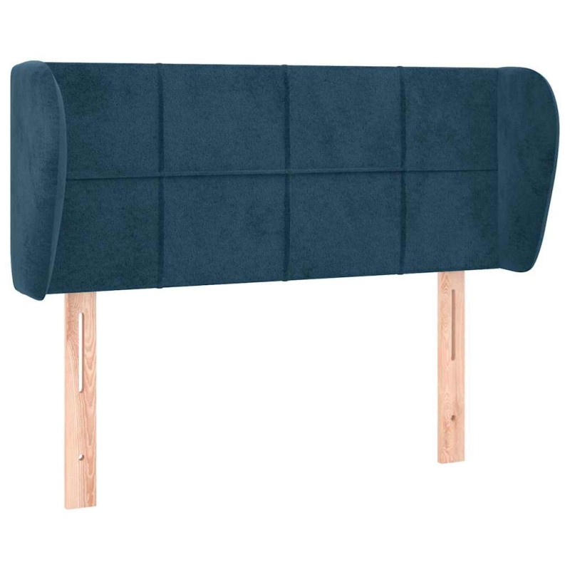 vidaXL Κεφαλάρι με Πτερύγια Σκούρο Μπλε 83x23x78/88 εκ. Βελούδινο