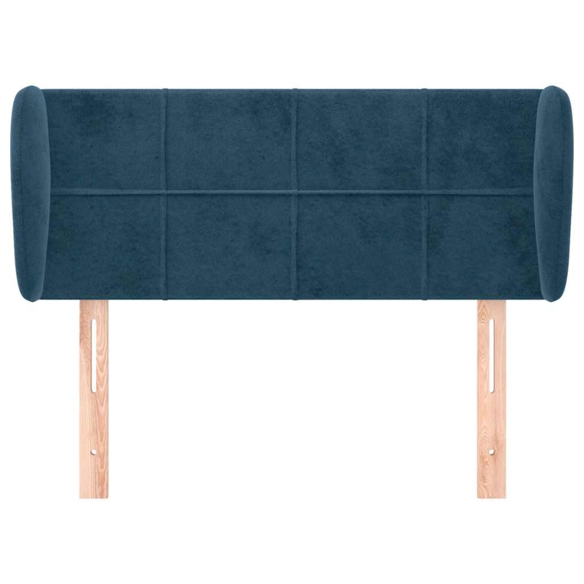 vidaXL Κεφαλάρι με Πτερύγια Σκούρο Μπλε 83x23x78/88 εκ. Βελούδινο