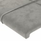 vidaXL Κεφαλάρι με Πτερύγια Ανοιχτό Γκρι 103x23x78/88 εκ. Βελούδινο