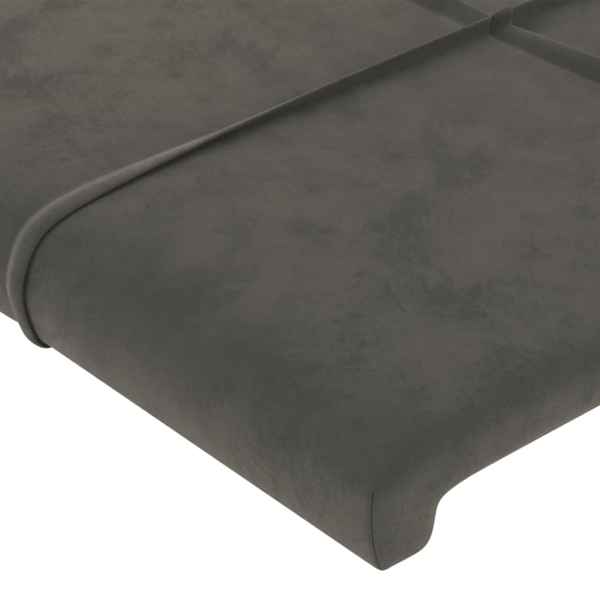 vidaXL Κεφαλάρι με Πτερύγια Σκούρο Γκρι 103x23x78/88 εκ. Βελούδινο