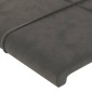 vidaXL Κεφαλάρι με Πτερύγια Σκούρο Γκρι 103x23x78/88 εκ. Βελούδινο