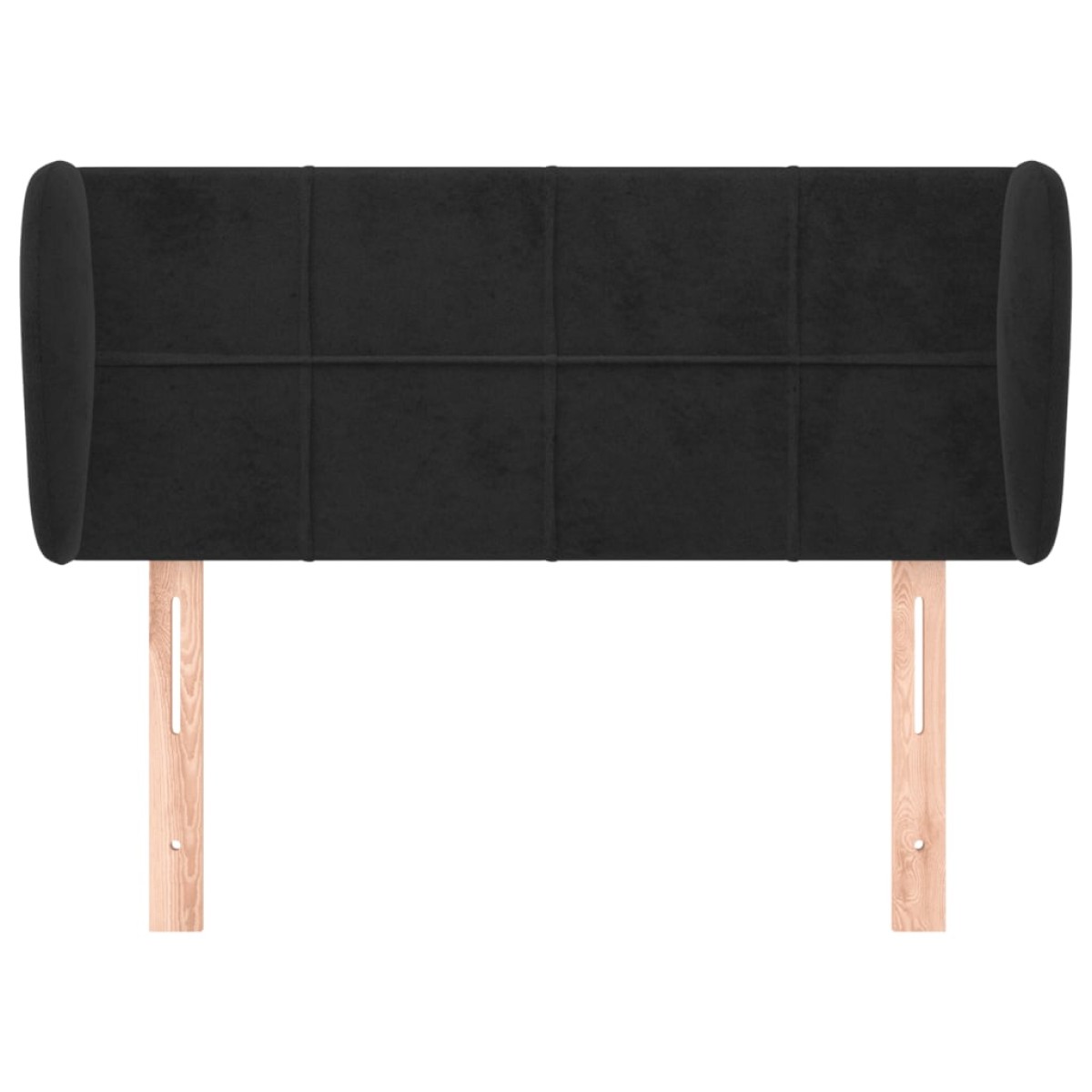 vidaXL Κεφαλάρι με Πτερύγια Μαύρο 103x23x78/88 εκ. Βελούδινο