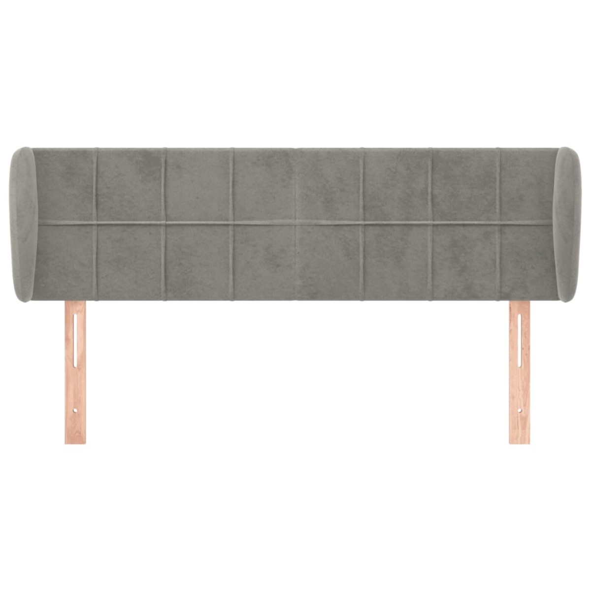 vidaXL Κεφαλάρι με Πτερύγια Ανοιχτό Γκρι 147x23x78/88 εκ. Βελούδινο