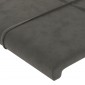 vidaXL Κεφαλάρι με Πτερύγια Σκούρο Γκρι 147x23x78/88 εκ. Βελούδινο