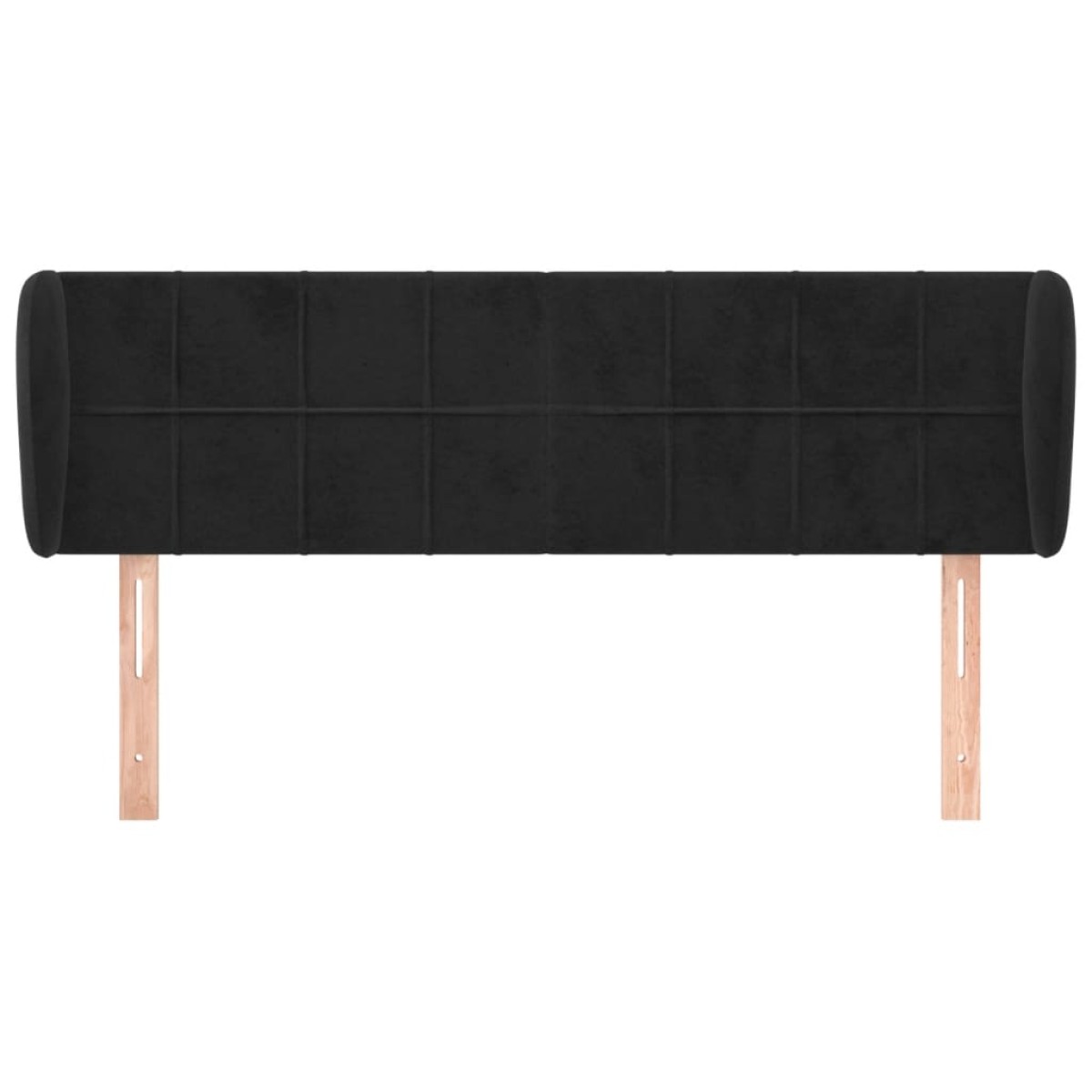 vidaXL Κεφαλάρι με Πτερύγια Μαύρο 147x23x78/88 εκ. Βελούδινο