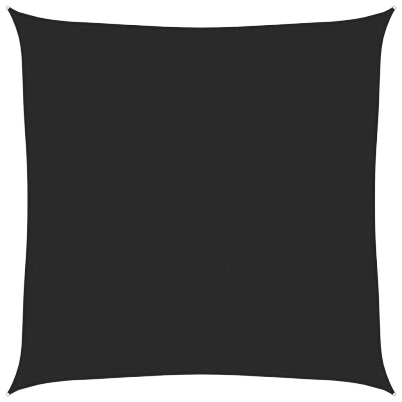 vidaXL Πανί Σκίασης Μαύρο 7 x 7 μ. από HDPE 160 γρ./μ²
