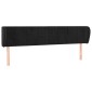 vidaXL Κεφαλάρι με Πτερύγια Μαύρο 183x23x78/88 εκ. Βελούδινο