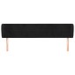 vidaXL Κεφαλάρι με Πτερύγια Μαύρο 183x23x78/88 εκ. Βελούδινο
