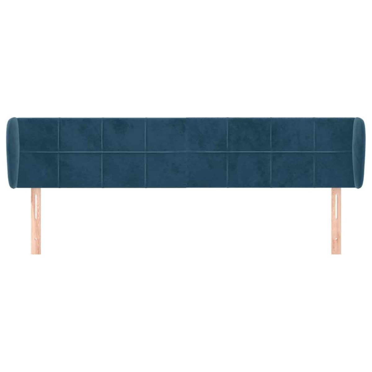 vidaXL Κεφαλάρι με Πτερύγια Σκούρο Μπλε 183x23x78/88 εκ. Βελούδινο