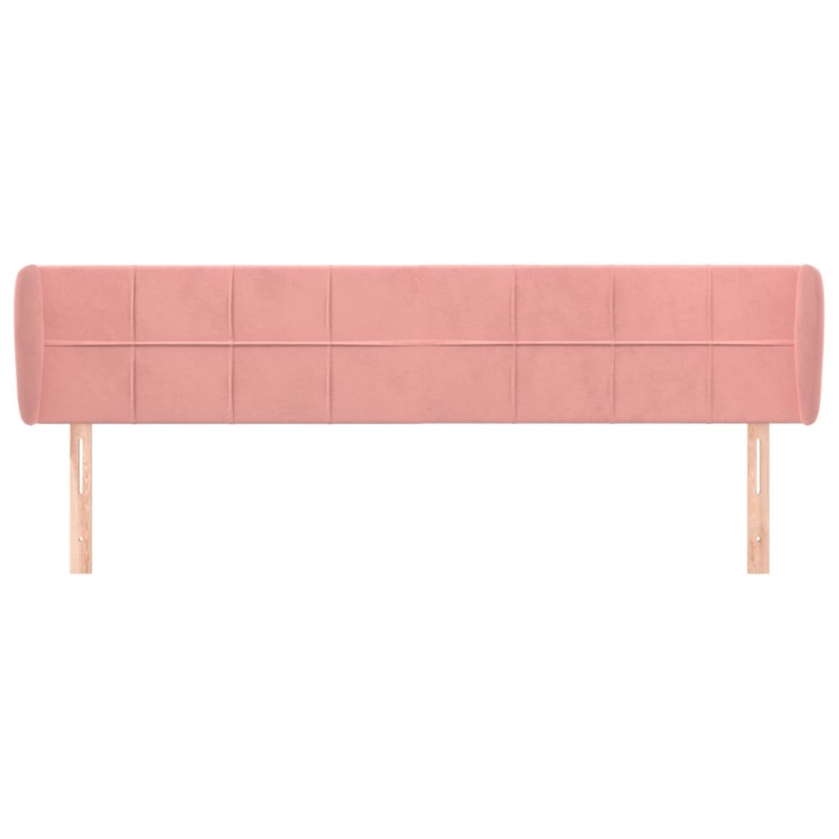 vidaXL Κεφαλάρι με Πτερύγια Ροζ 183x23x78/88 εκ. Βελούδινο