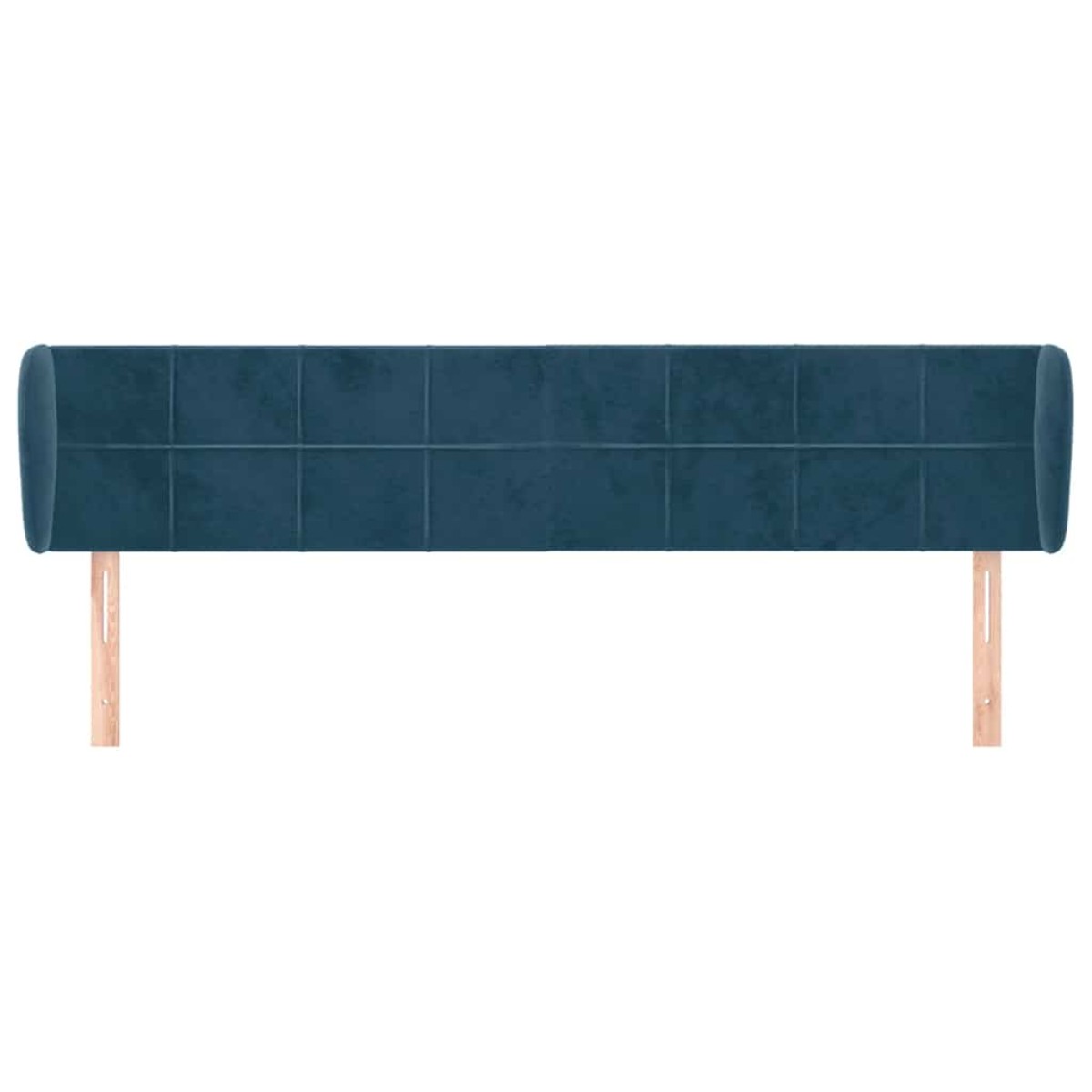 vidaXL Κεφαλάρι με Πτερύγια Σκούρο Μπλε 203x23x78/88 εκ. Βελούδινο