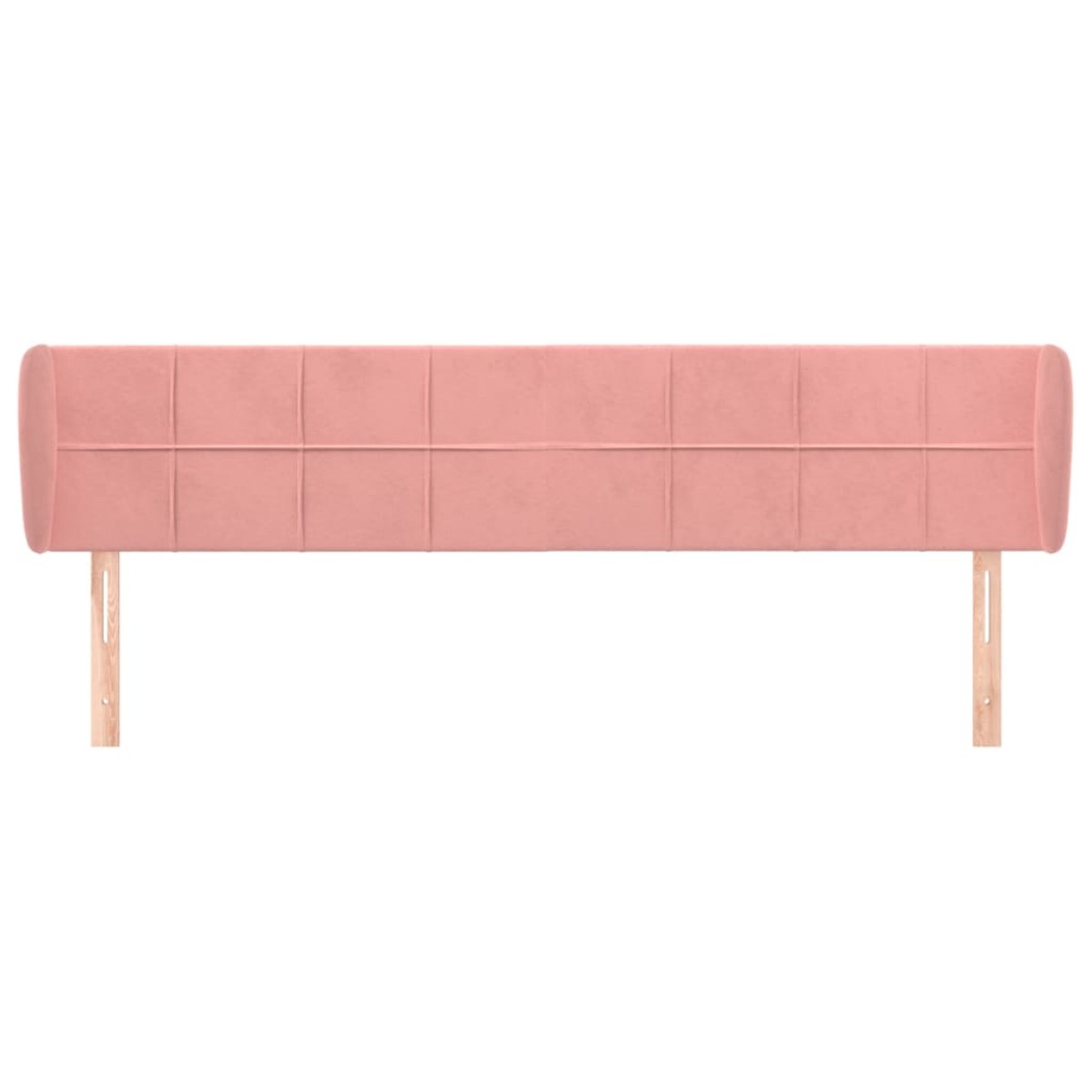 vidaXL Κεφαλάρι με Πτερύγια Ροζ 203x23x78/88 εκ. Βελούδινο