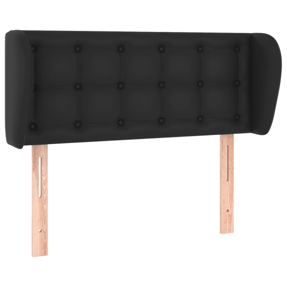 vidaXL Κεφαλάρι με Πτερύγια Μαύρο 83 x 23 x 78/88 εκ. Συνθετικό δέρμα