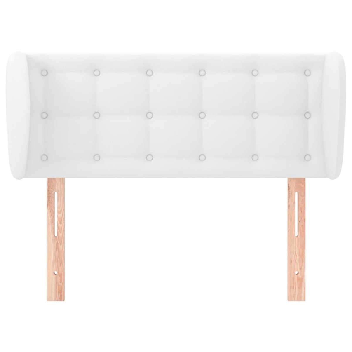 vidaXL Κεφαλάρι με Πτερύγια Λευκό 93x23x78/88 εκ. Συνθετικό Δέρμα