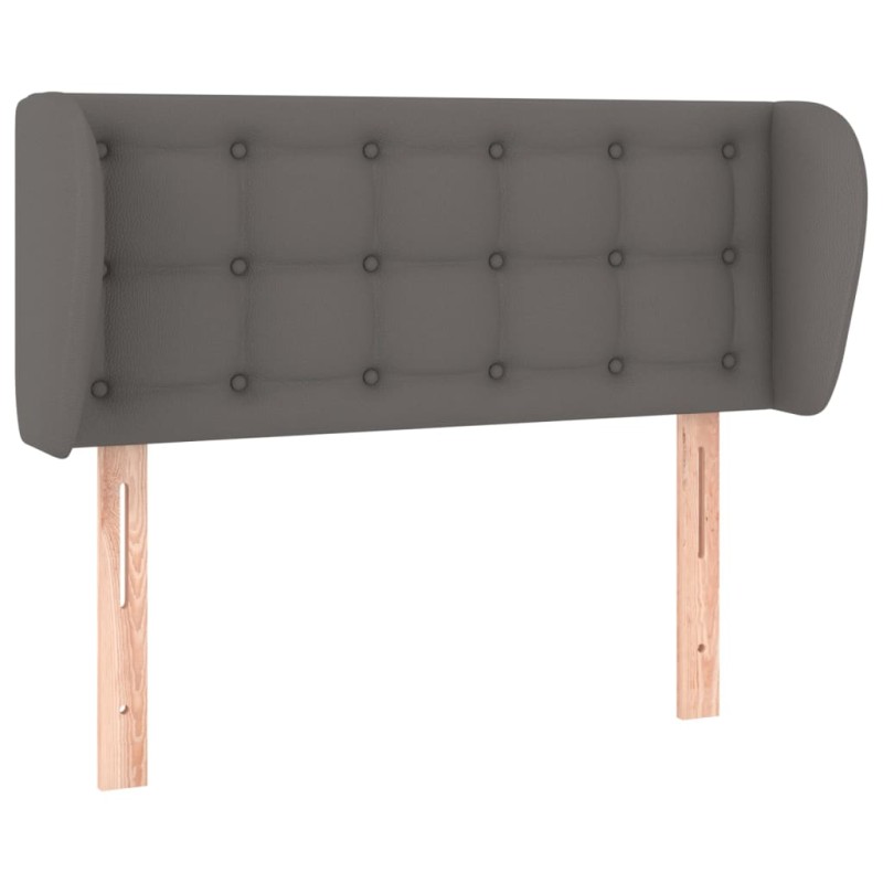 vidaXL Κεφαλάρι με Πτερύγια Γκρι 93x23x78/88 εκ. Συνθετικό Δέρμα