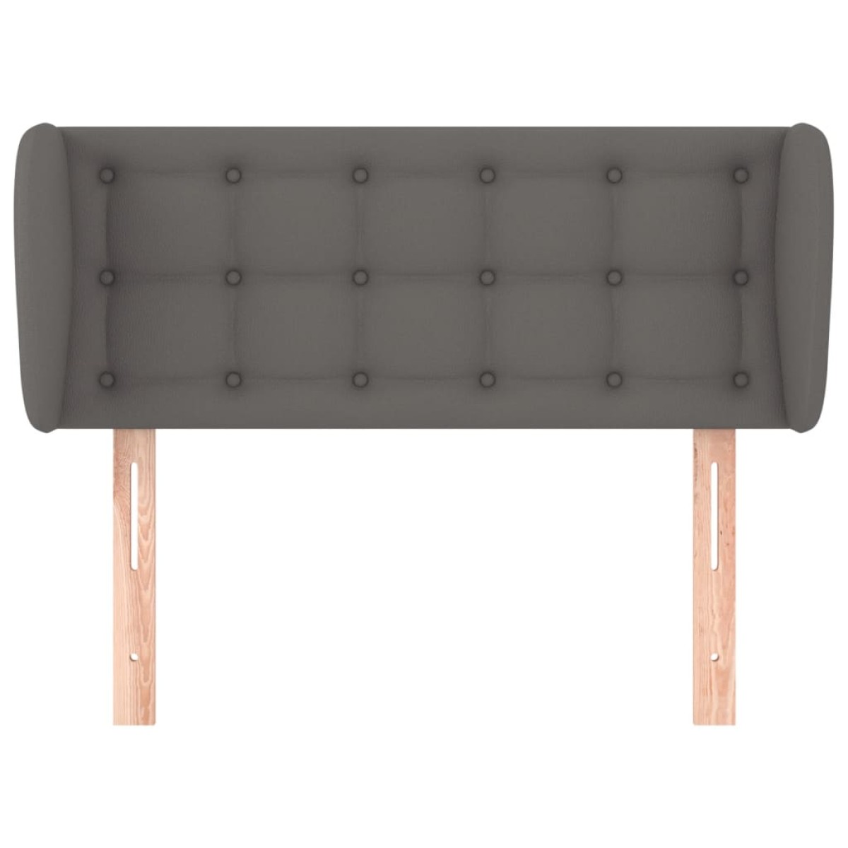 vidaXL Κεφαλάρι με Πτερύγια Γκρι 93x23x78/88 εκ. Συνθετικό Δέρμα